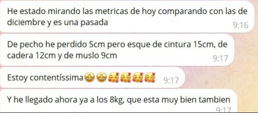 Comentario de clienta